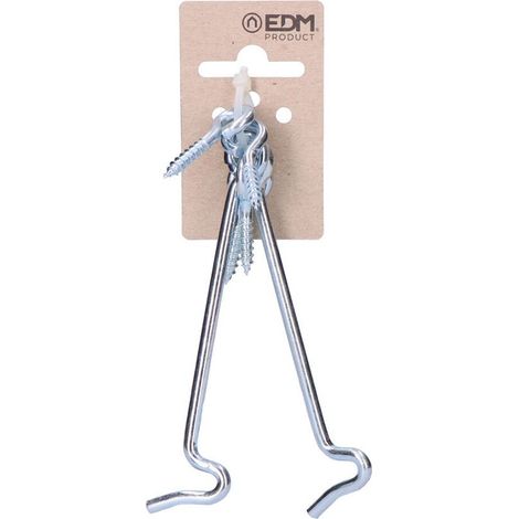 2 Chiusure a doppia presa da 125 mm in zinco in cartone EDM pendente
