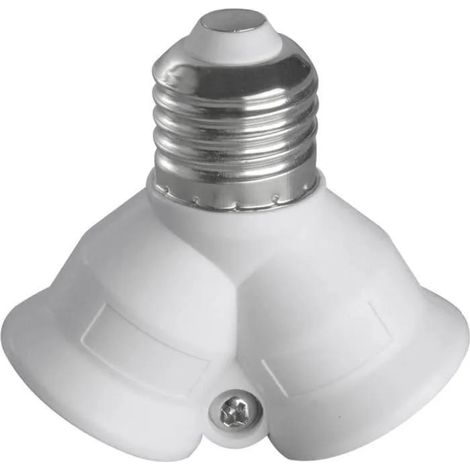 Heitronic 501010 Adaptador de casquillo E27 doble