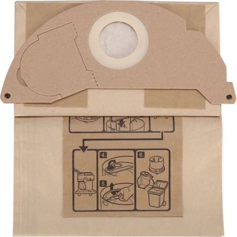 Sac À Poussière - Papier - Compatible Avec Aspirateurs Karcher Modèles A2004 A2054 A2204 A2656 WD2 250 WD3 200 - 2 Pièces (1/4)