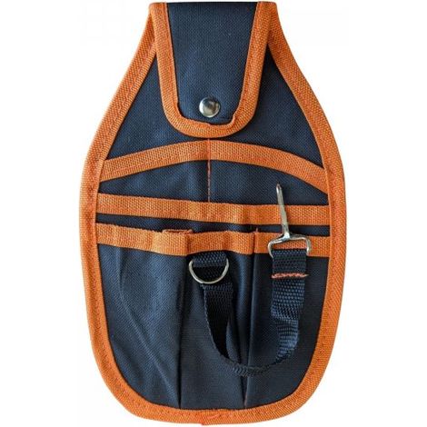 Porta Attrezzi da Cintura Professionale in Nylon, Marsupio Portautensili 6 Tasche con Clip, D-Ring e Passante per Elettricisti, Idraulici, Manutentori
