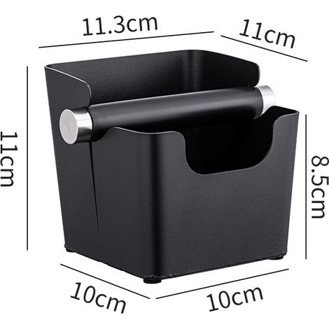 Espresso-Abtropfschale, Abtropfschale für Kaffeemühlen aus Edelstahl mit abnehmbarer Abtropfschale und quadratischem Kaffeemehlbehälter.