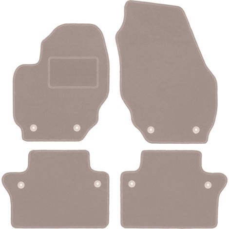 Alfombrillas de terciopelo para Volvo S80 II sedán (2006-2016) beige (1/5)