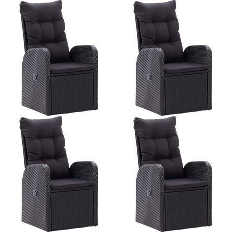 Maison Exclusive - Set Mobili da Pranzo per Giardino 5 pz Nero (1/5)