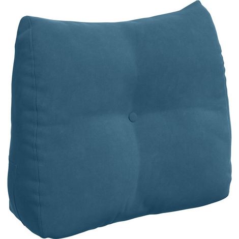 Coussin de Dos Bleu 60 x 24 x 50 cm Velours
