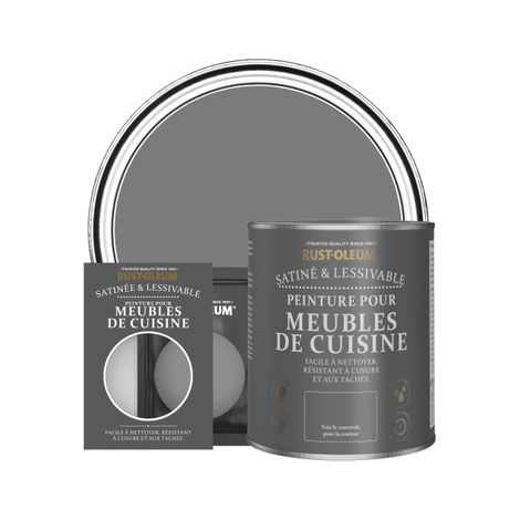 Peinture pour Meubles de Cuisine, Finition Satinée - Gris Ombre (1/3)