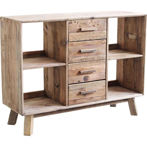 Credenza vintage in legno di pino da soggiorno con cassettiera (1/5)