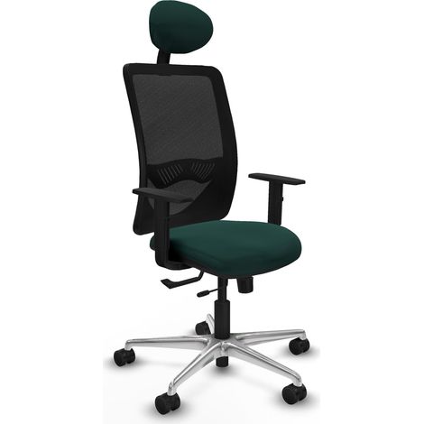Silla de oficina piqueras y crespo Zulema verde botella cómoda (1/2)