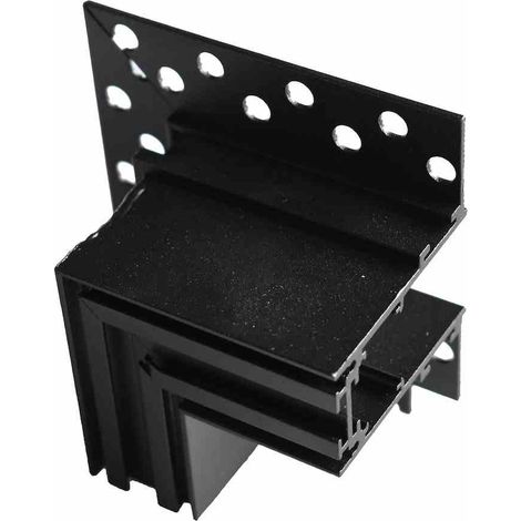 Connecteur d’angle encastré rail magnétique 48V noir (1/2)