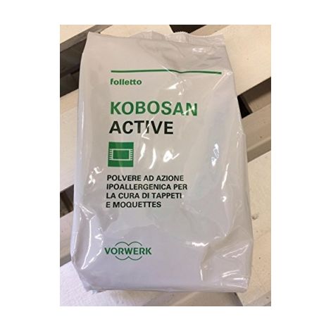 Kobosan Active d'origine pour Vorwerk Folletto, poudre pour l’entretien des tapis et moquettes (1 boîte de 500 g)