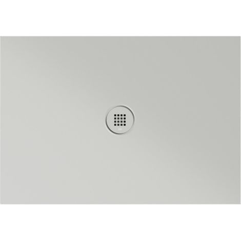 Receveur de douche rectangulaire en céramique 100x70x2cm, cenere mat