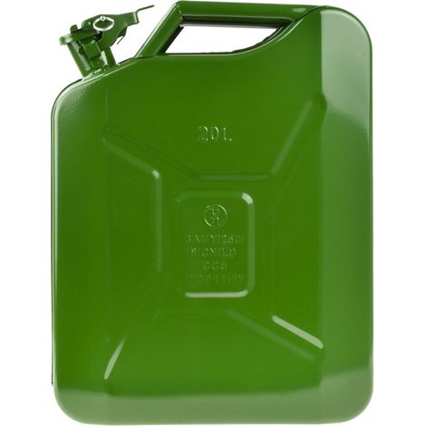Jerrican essence en métal avec bouchon hermétique 20 L