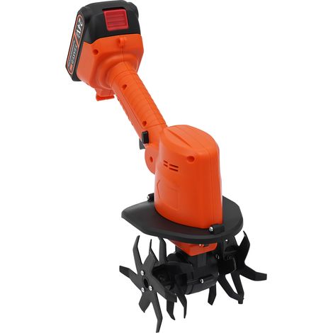 Motobineuse Electrique, 21V Portable Motoculteur avec Batteries 1500mAh et Charge, Mini Motobineuse sans Fil avec 4 rangées de Dents, Cultivateur pour Potager, Yard, Culture du Sol (1/5)