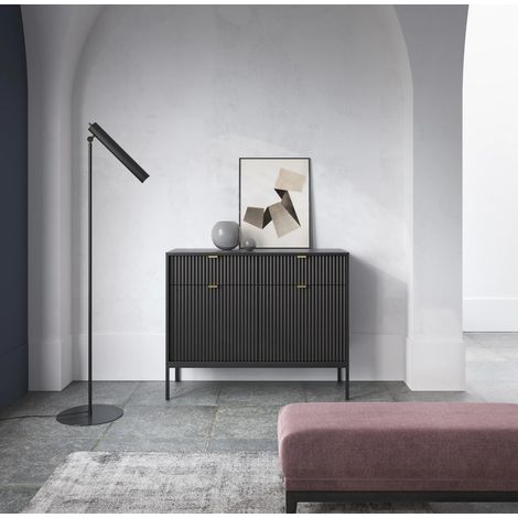 AX LIVING Kommode mit Schublade Eternas KS104 104cm Modern in Schwarz
