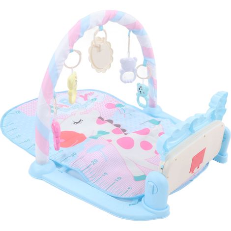 Tapis d'éveil musical multifonctionnel pour bébé, avec piano suspendu, idéal pour les nouveau-nés, les tout-petits et les nourrissons. (1/5)