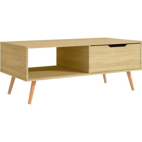 Maison Exclusive - Tavolino Salotto Rovere Sonoma 100x49,5x43 cm Legno Multistrato (1/5)