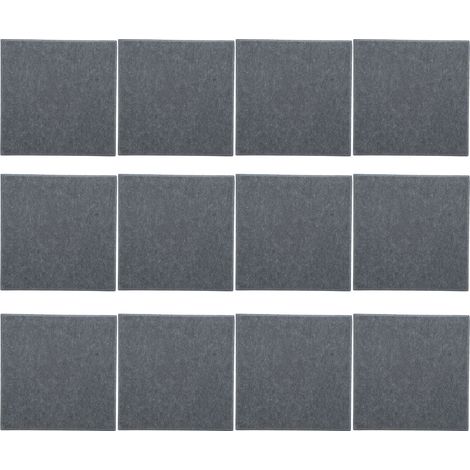 Panneau Acoustique 12 Pièces en Fibre de Polyester, Absorbant le Son, Découpable, pour Salle de Répétition, Gris Foncé (1/5)