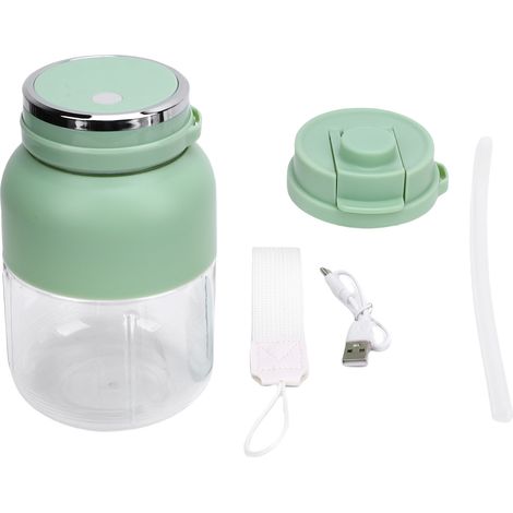 Blender portable 800ml électrique personnel – Shakes smoothies sans fil rechargeable gobelet jus avec couvercle paille gym voyage, cuisine (1/5)