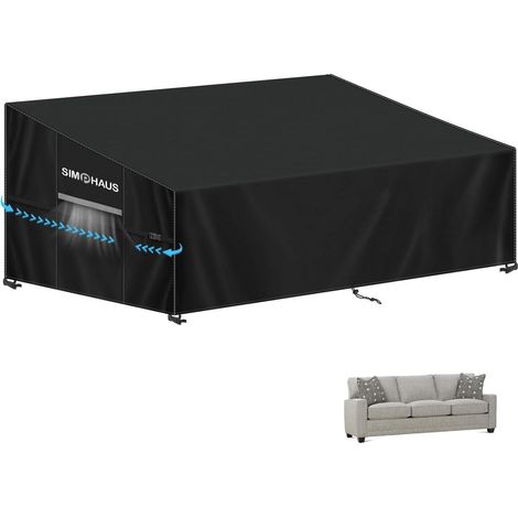 Gartensofa Abdeckung 3 Sitzer wasserdicht 420D Oxford 205x85x81/61cm (1/5)