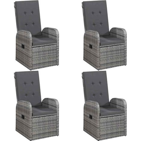 Maison Exclusive - 5-tlg. Garten-Essgruppe Grau (1/5)