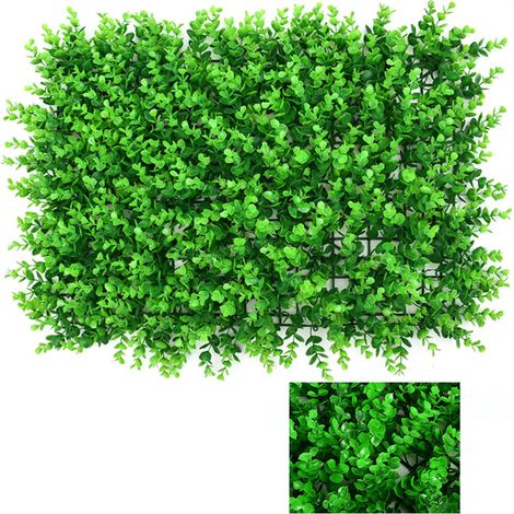 Mur Végétal Artificiel - Haie de Buis Synthétique - Décoration Murale Intérieure et Extérieure - 40 x 60 cm - Pour Salon, Magasin, Événement