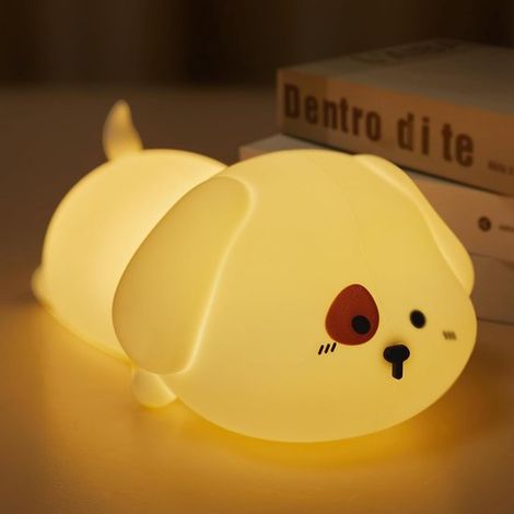 Lampada notturna a LED, graziosa mini lampada da scrivania in plastica a forma di nuvola con tracolla, 4 livelli di luminosità, ricaricabile tramite cavo USB. (1/5)