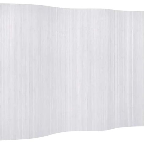 Paravent Séparateur de Pièce en Bambou Blanc 250x165 cm (1/5)