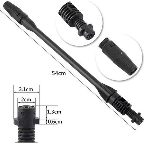 1 Rallonge de lance, réglage continu pression, jet détergent basse pression, pour nettoyeur haute pression K2-K7 (1/5)