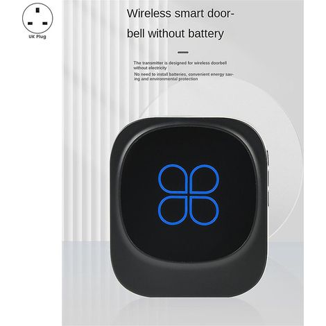 Sonnette connectée étanche (prise britannique), sans fil, IP68, intelligente, 38 mélodies, volume réglable sur 4 niveaux. (1/5)