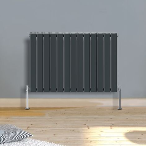 Warmehaus Horizontal Radiator Flat 600 x 886mm Double Anthracite (1/5)