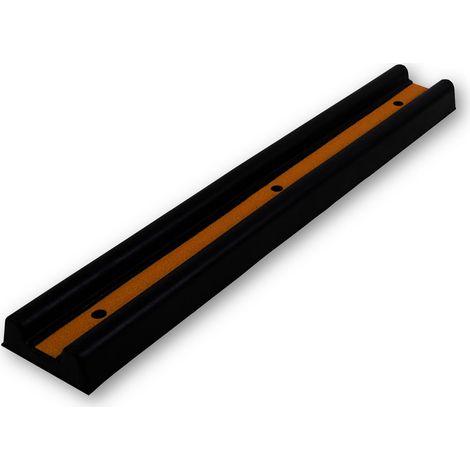 Rs Pro – Butoir de protection en caoutchouc noir/jaune – Longueur 1000mm – Protection efficace pour installations de mise à la terre