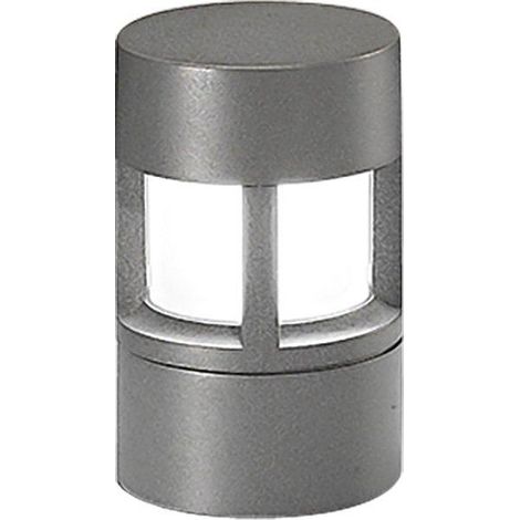 JULE - Paletto da terra 20cm, installabile a parete, IP65, attacco E27, in alluminio pressofuso, colore Antracite - Rossini Group