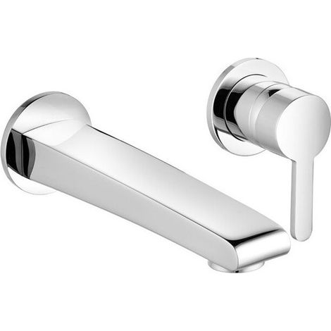 Mezclador monomando de lavabo ELEGANCE DN 15, empotrado, saliente 221 mm cromado KEUCO