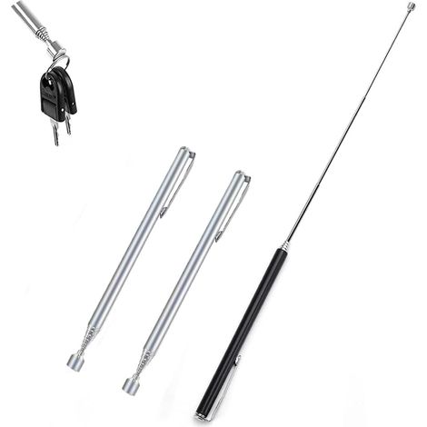 Magnetic Outils Télescopiques,3 PCS Outil de Ramassage Magnétique Télescopique Mécaniques de Préhension Aimant Extensible Bâton Magnétique Stylo de Récupération Magnétique Pratique (1/5)