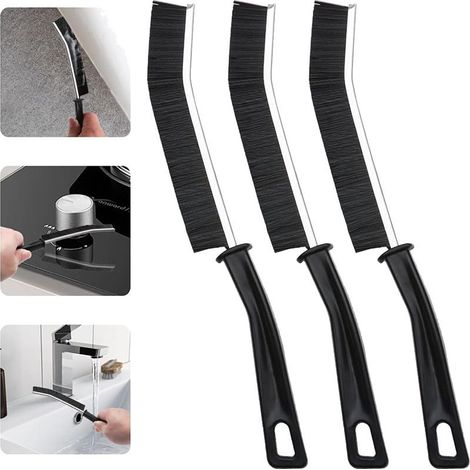 Lot de 3 Brosses de Nettoyage à Poils Durs – Brosse à Joints Carrelage , Idéal pour Salle de Bain , Cuisine , Toilettes , Évier , Douche et Sols (1/5)
