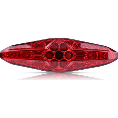 Universelle 12V 15 LED Rückleuchte mit Brems-/Blinkerlicht für Motorrad, ATV, Quad, rotes Brems- und Positionslicht (1/5)
