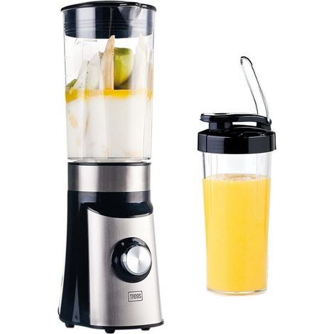 Trebs smoothie to go pro trinkbecher comfortjuicer 450 ml fur schule arbeit oder fitnessstudio - schwarz (1/5)