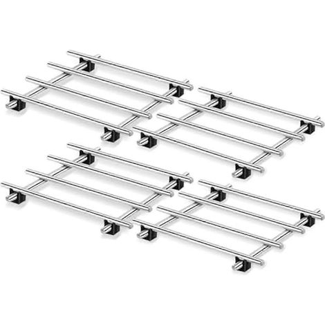 Lot de 4 dessous de plat en acier inoxydable pour casseroles et poêles, grille de refroidissement (1/5)