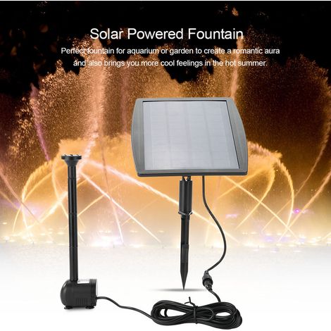 Pompe à eau solaire 2,5 W pour fontaine, bassin, jardin, plantes et aquarium (1/5)