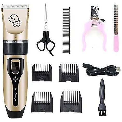 Tondeuse Pour Animaux - Tondeuse À Ongles Pour Chiens Et Chats - Sans Fil Rechargeable USB - Silencieuse - Avec 4 Peignes Réglables - 1 Pièce