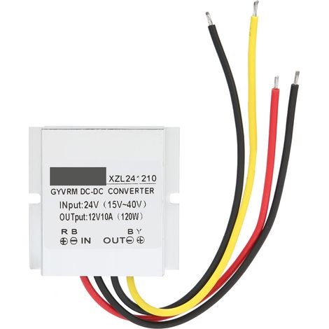 Réducteur de tension DC-DC 24V vers 12V 10A 120W, régulateur étanche convertisseur de tension (1/5)