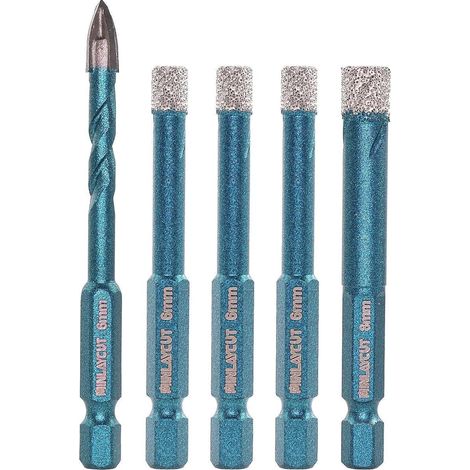 Diamantbohrer Fliesen Porzellan Keramik 6mm 8mm 5 stücke 6 6 6 8mm+6mm (1/5)