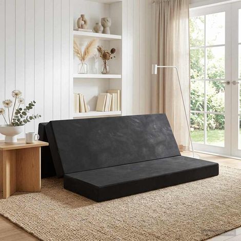 Sofá Cama Plegable 200 x 67 x 45 cm Negro