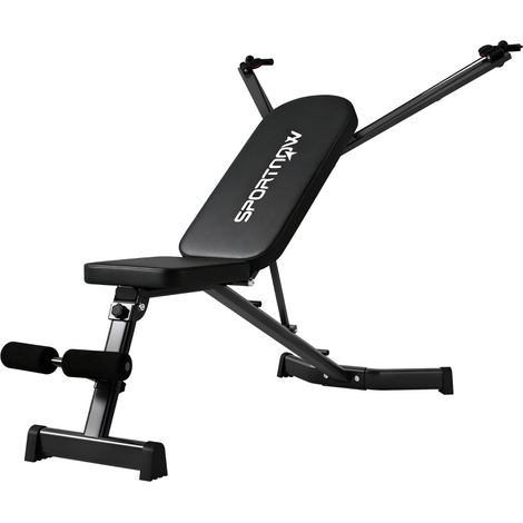 Panca multifunzione pieghevole OKWISH con estensione gambe, schienale regolabile e carico 300 kg (1/5)