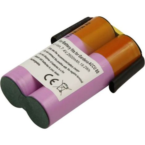 Batterie Li-ion - AVIZAR - Accu 80 - 7.4V - 2600mAh - Compatible Gardena