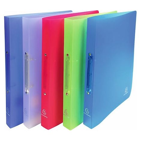 Classeur 2 anneaux polypropylène souple Chromaline A4 - Dos 3 cm couleurs assorties - Lot de 10