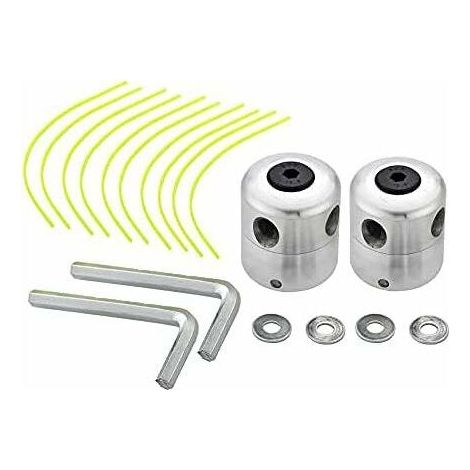 VURAHOME – Set mit 2 universellen Aluminium-Freischneiderköpfen – Doppelfadenkopf – Nylonfadenspule – Freischneiderzubehör (1/5)