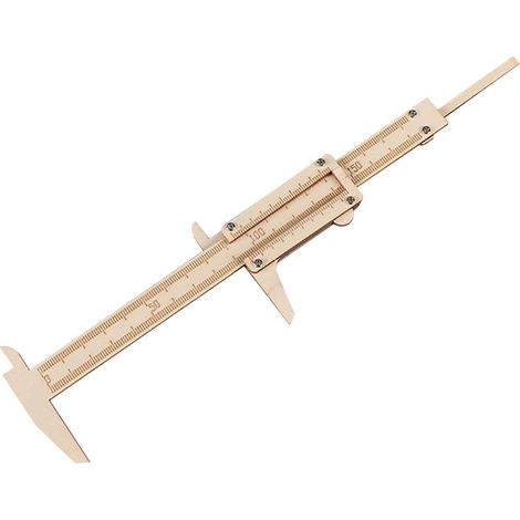 Règle en Bois pour Dessin et Peinture Légère Impression Claire Travail du Bois Projets de Peinture Outil de Mesure Précis Beige (1/5)