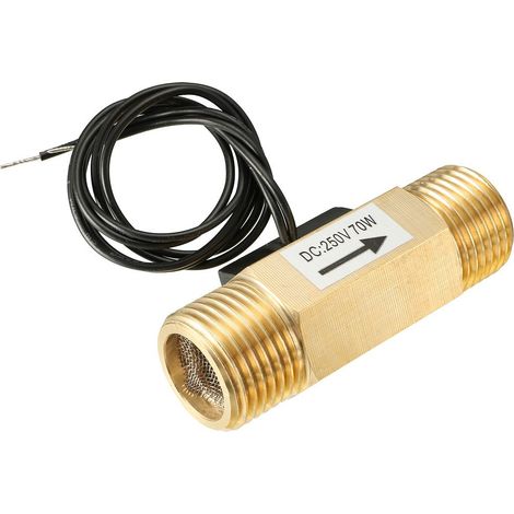 G1 sur 2 pouces Capteur débit eau liquide commutateur capteur liquide effet Hall laiton DC250V 70W1 30L sur min (1/5)