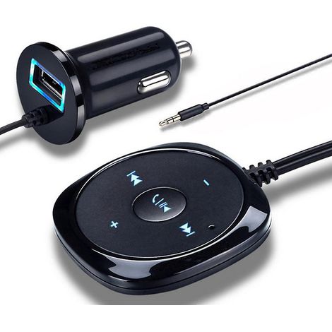 kit Bluetooth De Voiture, Rcepteur Bluetooth, Adaptateur Audio Mains-libres Bluetooth 4.1 Avec Micro, Base Magntique Et Isolateur De Terre (1/5)