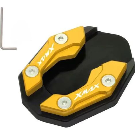 (Or) Compatible avec YAMAHA XMAX300 XMAX250 2017-2024 Accessoires Béquille latérale, extension de béquille, plaque de support maxpower (1/4)